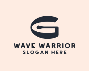 Beach Surfboard Surfer logo