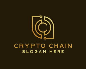 Blockchain Crypto Letter C logo