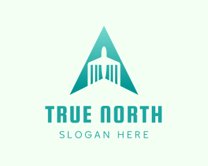 North Direction Plane Travel logo design