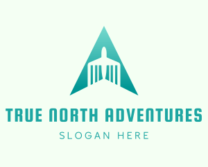 North Direction Plane Travel logo design