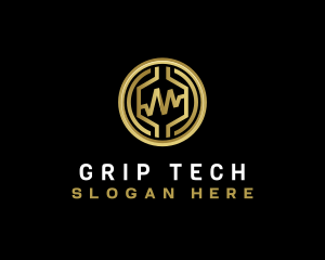 Cryptocurrency Tech Finance logo design