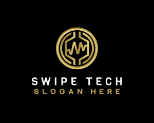 Cryptocurrency Tech Finance logo design