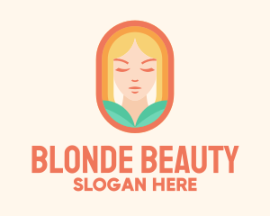 Blonde Woman Beauty Salon logo design