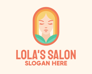 Blonde Woman Beauty Salon logo design