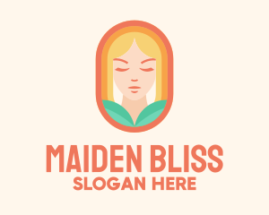 Blonde Woman Beauty Salon logo design