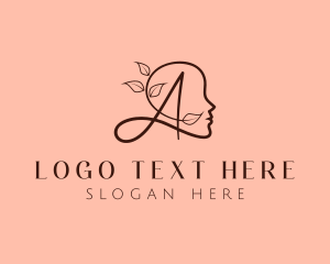 Minimalist - Leaf Cosmetics Letter A logo design