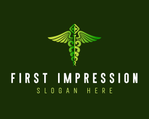 Medical Treatment Caduceus logo design