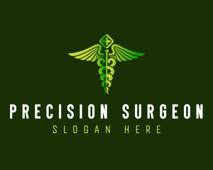 Medical Treatment Caduceus logo design