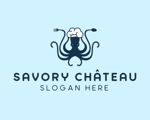 Seafood Octopus Restaurant  logo design