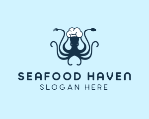 Seafood Octopus Restaurant  logo design