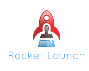 Gradient Rocket Brush logo