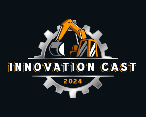 Excavator Gear Construction Logo