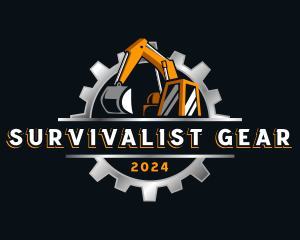 Excavator Gear Construction logo design