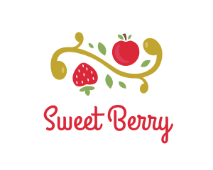 Cherry Strawberry Tree logo design