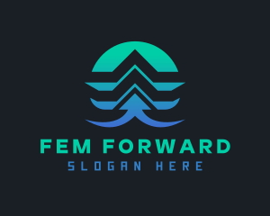 Forwarding Arrow Delivery logo design