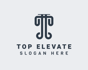 Law Pillar Structure logo design