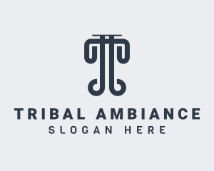 Law Pillar Structure logo design