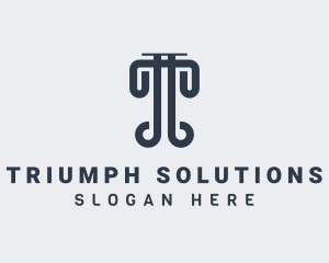 Law Pillar Structure logo design