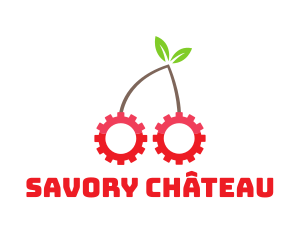 Fruit Cherry Gear logo design