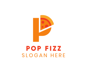 Modern Letter P Pizza logo design