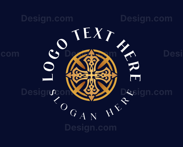 Religious Christian Crucifix Logo