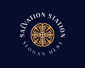Religious Christian Crucifix logo