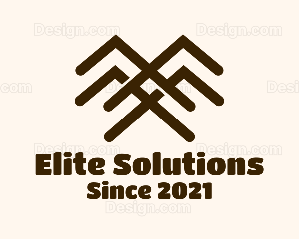 Minimalist Mountain House Roof Logo