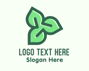 Green Organic Leaves logo