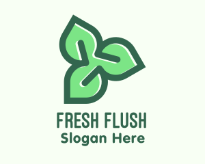 Green Organic Leaves logo design