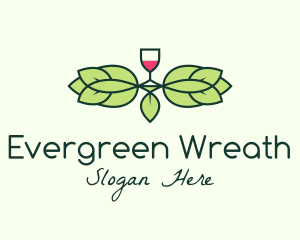  Red Wine Wreath logo design