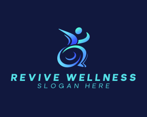 Wheelchair Disabled Rehabilitation logo design