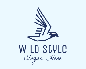 Minimalist Wild Hawk logo design