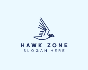Minimalist Wild Hawk logo