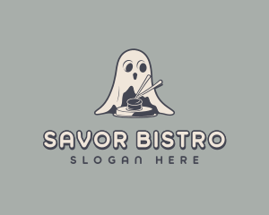 Chopsticks Restaurant Ghost logo design