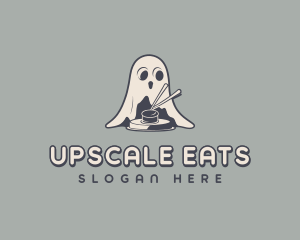 Chopsticks Restaurant Ghost logo design