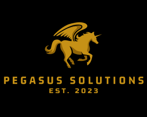 Mythical Pegasus Creature logo