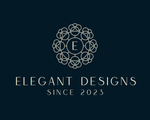 Luxury Floral Cosmetics Boutique  logo design