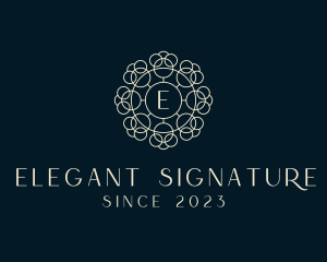 Luxury Floral Cosmetics Boutique  logo design