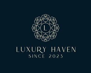 Luxury Floral Cosmetics Boutique  logo design