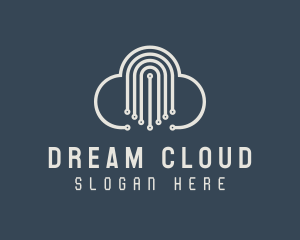 Technology Cloud Network  logo design