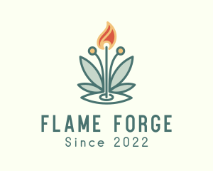 Spa Meditation Flame logo design