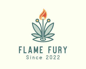 Spa Meditation Flame logo design