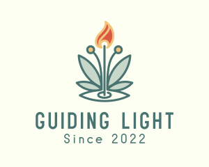 Spa Meditation Flame logo design