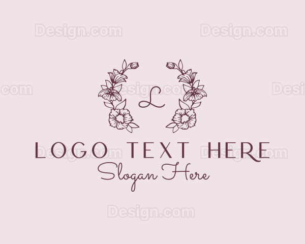 Floral Wreath Feminine Florist Logo