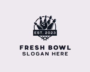 Bowling League Championship logo design