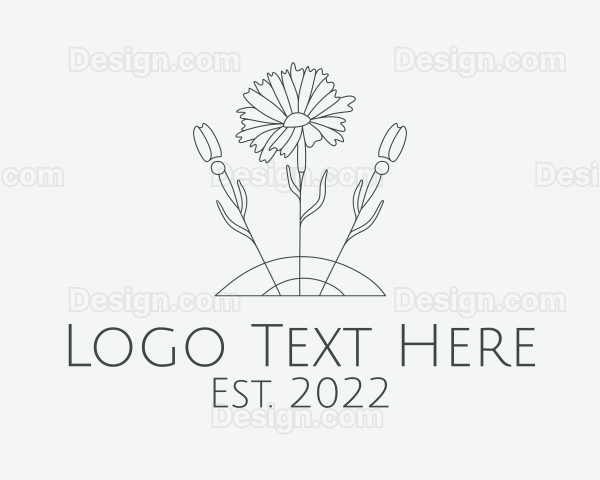 Floral Acupuncture Needle Logo