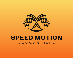 Racer Driving Motorway logo design