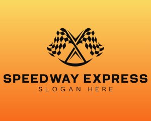 Racer Driving Motorway logo design