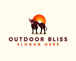 Bison Bull Farm logo design