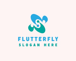 Abstract Butterfly Wing logo